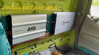 Instalasi audio mobil truk monoblok dan power 4 Channel @bangjhonmjr