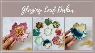Glazing Leaf Dishes (Pottery Glazing Tutorial)