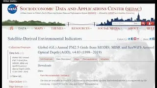 How to download PM2.5 Data from SEDAC for Research—Global Coverage