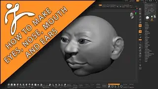 Introduction To Digital Sculpting Creating A Simple Face - Ears, Nose, Mouth and Eyes