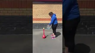 Striking an object physical literacy challenge.
