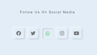 how to create neomorphism ui html css social icons | social media icons using html css