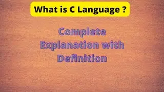 What is C Language ? C क्या है ? Where it is used | Tutorial in Hind #C Programming#ComputerProgram