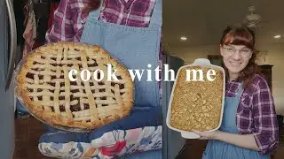 Cook With Me | Traditional Homemaker | Cherry Pie, Baked Oatmeal, Biscuits and Gravy