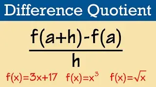 How to find the difference quotient of a function! (linear, cubic, & square root)