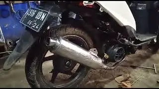 honda beat pake knalpot revo simet mantul.
