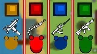 YELLOW vs RED vs BLUE vs GREEN | SURVIV.IO