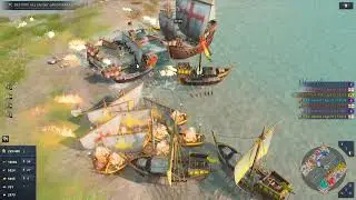 Age of Empires IV Long range BUFF vs AI | Chart a Course (Game Error)