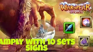 Warspear Online - Amply Dagger Snow level 32 With 10 Sets Signs