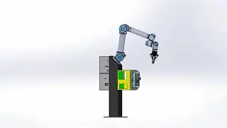 Angled UR Robot Stand With Enclosures