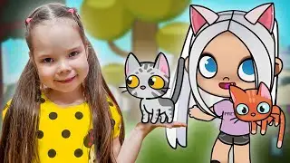 Настя и Мия в игре Avatar World пошли в приют кошек и выбрали котят