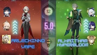 NEW Spiral Abyss 5.0 Floor 12 (9 Stars) C0 ARLECHINNO & C0 ALHAITHAM - Genshin Impact