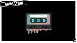 AUDIO SPECTRUM TAPE CASSETTE #2 | VISUALISER TEMPLATE | BLACK SCREEN ANIMATION [CCM]