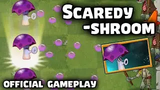 Scaredy-shroom Official Gameplay | Plants vs Zombies 2 10.5.1