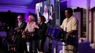 Jimmy Buffett concert at the Coral Gables Museum in Florida,  with guest Gloria Estefan, 2014.