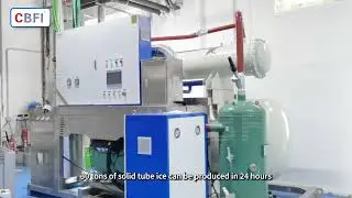 Europe 30 Tons Solid Flat Cut Ends Tube Ice Machine Case