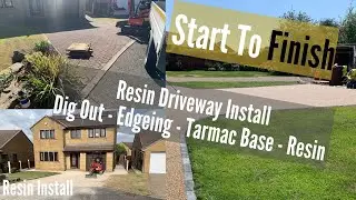 How to install a Resin Driveway,  Prep, Edgings, Tarmac base with a resin bound finish. (Series)