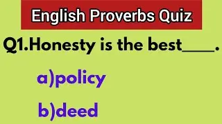 English Proverbs Quiz|Can you get perfect score?#3