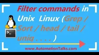 Unix For Testers - 19- Filter commands in Unix / Linux