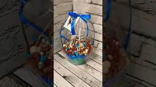 Корзинка с орехами, сухофруктами и конфетами на свадьбу🩵❤️💙