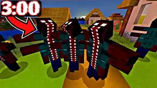 TUVE de FRENTE a TODAS ESTAS CRIATURAS a las 3:00 AM en MINECRAFT!