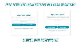 Template Login Hotspot MikroTik Simple Responsive dan Cara Modifikasi