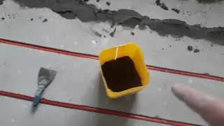 как заделать штробу в полу