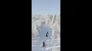 Climbing the mountain by Lynx Snowmobile