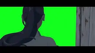 Suzume Opening Door - Green Screen