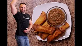 Crispy Chicken Taquitos with Home Made Salsa