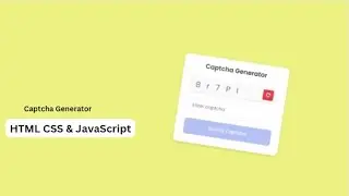 Captcha Generator in HTML CSS & JavaScript by 