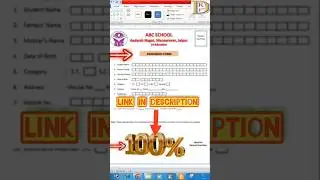 Admission Form || Registration Form Format in Word || Word Formatting