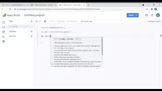 Google App Script To Say Hello World!