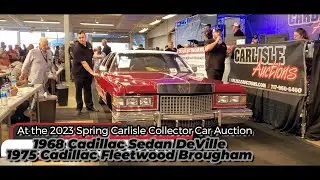 1968 Cadillac Sedan DeVille,1975 Cadillac Fleetwood Brougham 2023 Spring Carlisle Auction #cadillac