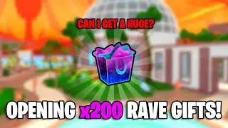 Opening x200 RAVE GIFTS in Pet Simulator 99! (Did I Get A Huge?)