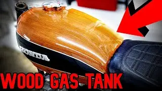 WOOD MOTORCYCLE GAS TANK PAINT JOB | Honda CB500 Café Racer Build #5