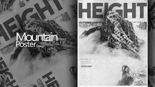 CREATING THIS MOUNTAIN POSTER | PHOTOSHOP | TUTORIAL