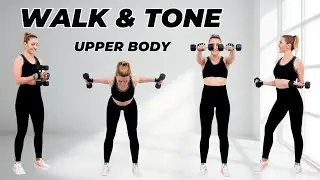 🔥37 Min WALK & TONE Dumbbell Workout🔥Upper Body Toning🔥Cardio & Strength🔥Burn Fat & Build Muscle🔥