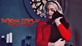 » chilling adventures of sabrina cosplay photoshoot backstage
