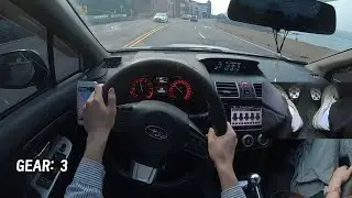 Manual Car Driving On Coastal Road - POV with Pedal Cam - WRX