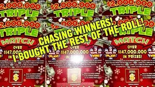 Chasing winners on Triple Match $2,000,000 Florida Lottery scratch offs ￼