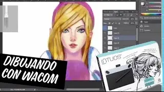 Mi primer dibujo digital ♥  I Wacom intuos DRAW I Alice in wonderland