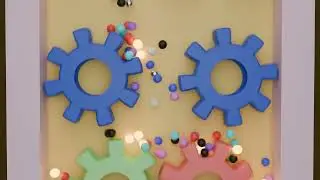 SATYSFYING MARBLE RUN BLENDER ANIMATION #blender #animation  [MARBLE RUN #4.1]