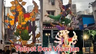 Khetwadi Chi Aai Visarjan 2025 🥲 Maharashtra Tallest Murti ✊🏼#devivisarjan #mumbaidevi #devi #durga 