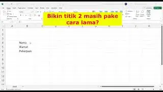 PASTI BANYAK YANG GA TAU CARA INI || Excel bikin titik 2 cara cepet #excel #exceltutorial #livehack