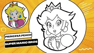 Comó dibujar a la Princesa Peach de Super Mario Bros | Paso a Paso | Princess Peach