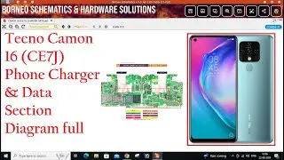 Tecno Camon 16 (CE7J) Phone Charger & Data Section Diagram full Step by Step