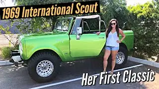 Amy and Her Stunning 1969 International Scout!