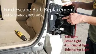 Ford Escape Tail Light Bulb Replacement (also Brake & Turn Signal) - Quick & Easy in 4K