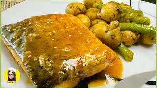 Prepare Salmon very easily, passion fruit sauce